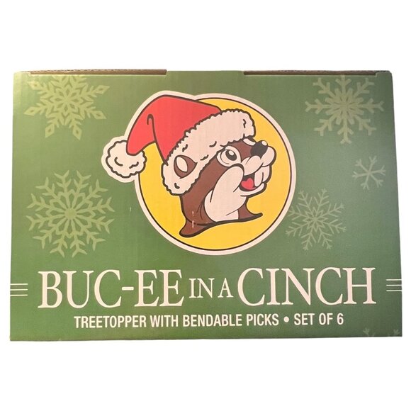 New Buc-Ee In A Cinch Christmas Tree Topper With Bendable Picks 6 Separate Piece - Picture 6 of 8